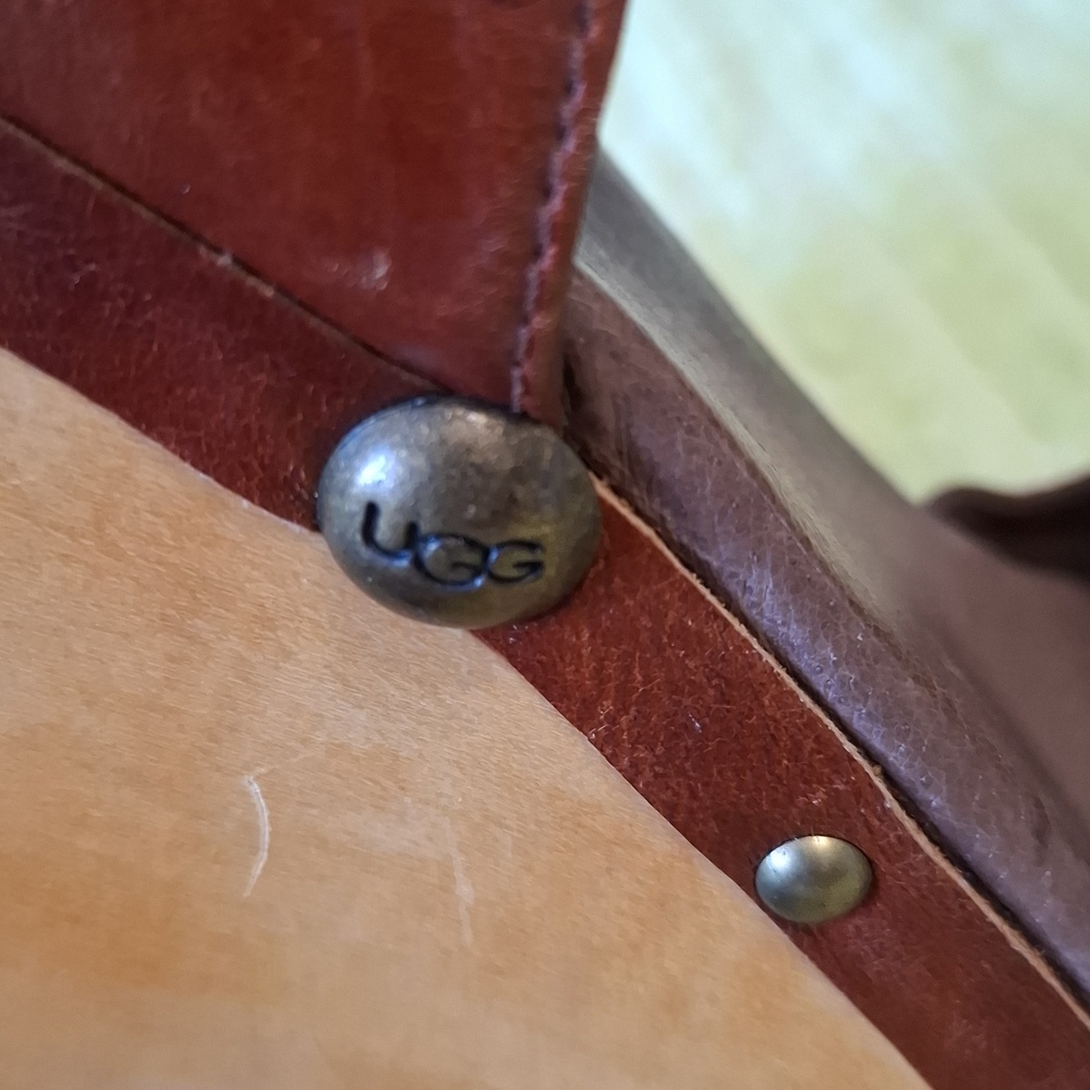 Ugg Australia sz 10, Christie clog wedge. T-strap. Sheepskin toe - Picture 6 of 11